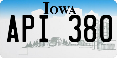 IA license plate API380