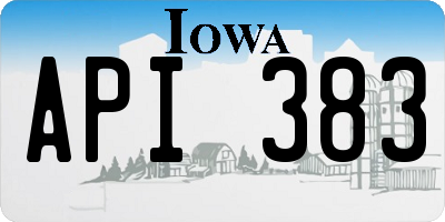 IA license plate API383