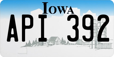 IA license plate API392