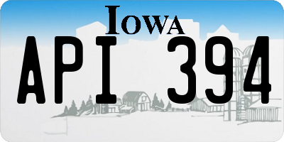IA license plate API394