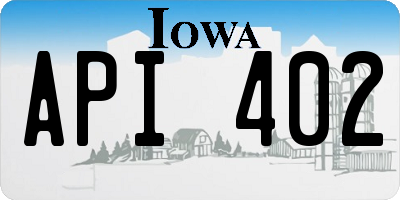 IA license plate API402