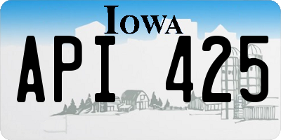 IA license plate API425