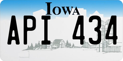 IA license plate API434