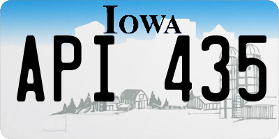 IA license plate API435