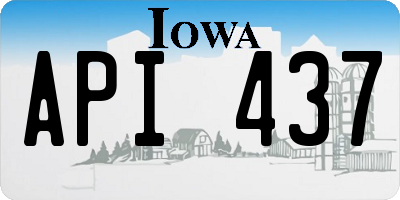IA license plate API437