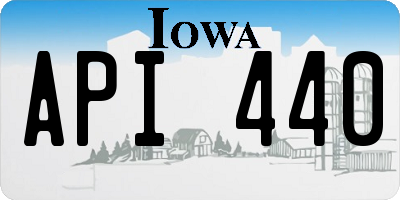 IA license plate API440