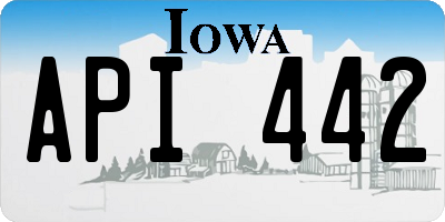IA license plate API442