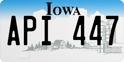 IA license plate API447