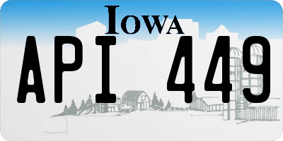 IA license plate API449