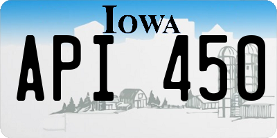 IA license plate API450