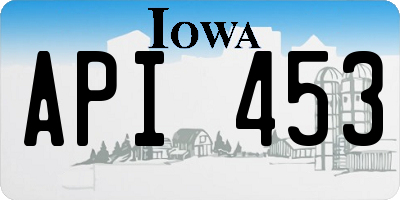 IA license plate API453