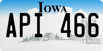 IA license plate API466
