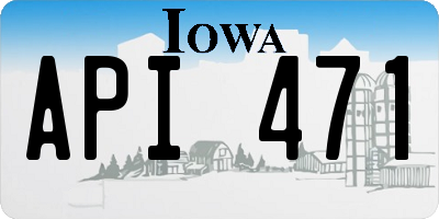 IA license plate API471
