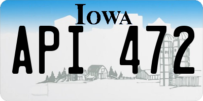 IA license plate API472