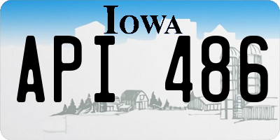 IA license plate API486