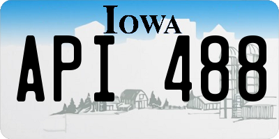 IA license plate API488