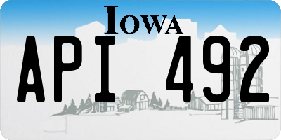 IA license plate API492