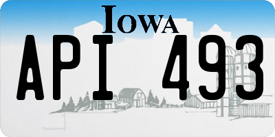 IA license plate API493