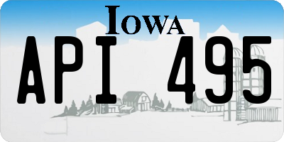 IA license plate API495