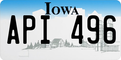 IA license plate API496