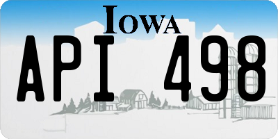 IA license plate API498