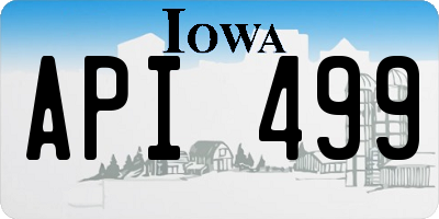 IA license plate API499