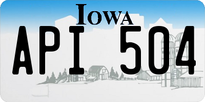 IA license plate API504