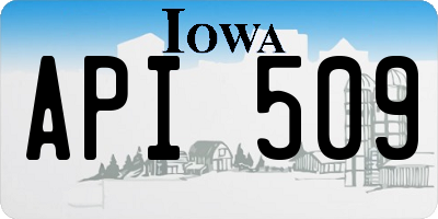 IA license plate API509