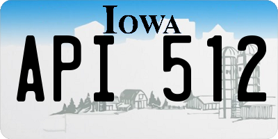 IA license plate API512