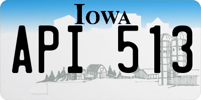 IA license plate API513