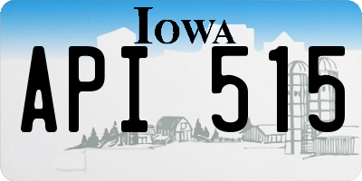 IA license plate API515