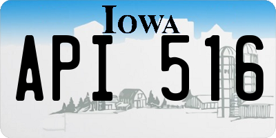 IA license plate API516