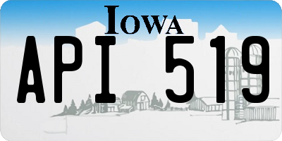 IA license plate API519