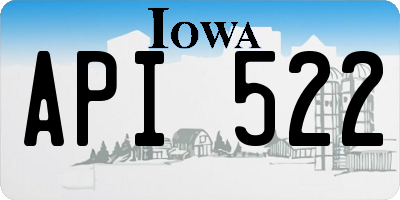 IA license plate API522