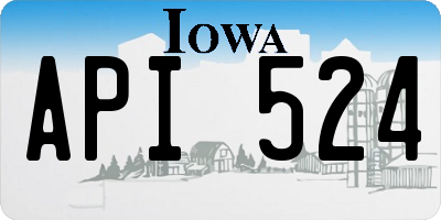 IA license plate API524