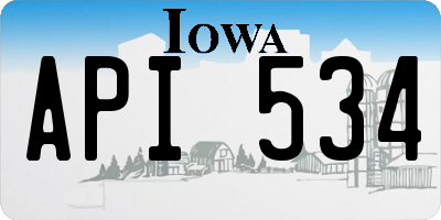 IA license plate API534
