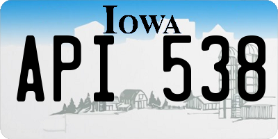 IA license plate API538