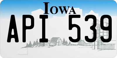IA license plate API539