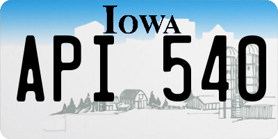 IA license plate API540