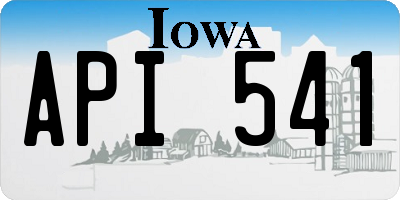IA license plate API541