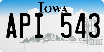 IA license plate API543