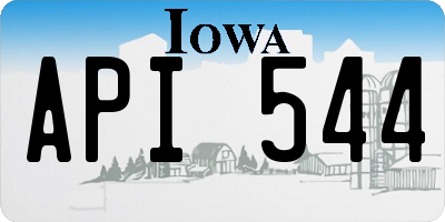 IA license plate API544