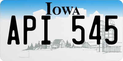 IA license plate API545