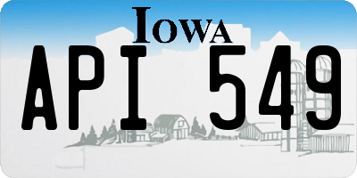 IA license plate API549