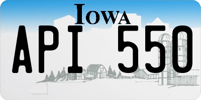 IA license plate API550