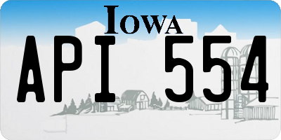 IA license plate API554