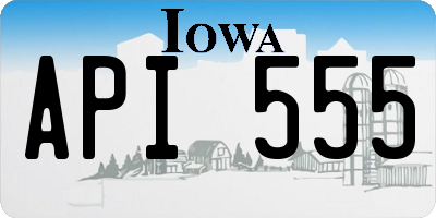 IA license plate API555
