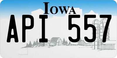 IA license plate API557