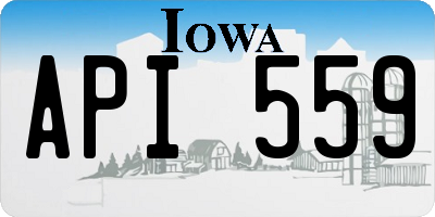 IA license plate API559