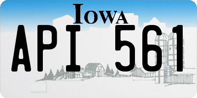 IA license plate API561